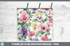 GorgeousFlowers 02 Pastel Pattern Tumbler design.