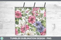 GorgeousFlowers 02 Pastel Pattern Tumbler design.