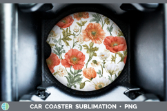 GorgeousFlowers 02 Pastel Pattern Car Coaster design.