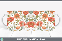GorgeousFlowers 02 Pastel Pattern Mug Wrap design.