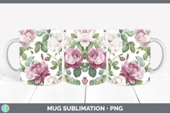 GorgeousFlowers 02 Pastel Pattern Mug Wrap design.