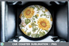 GorgeousFlowers 02 Pastel Pattern Car Coaster design.