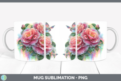 GorgeousFlowers 02 Rainbow Summer Mug Wrap design.