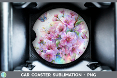 GorgeousFlowers 02 Rainbow Summer Car Coaster design.