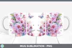 GorgeousFlowers 02 Rainbow Summer Mug Wrap design.