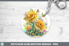 GorgeousFlowers 02 Rainbow Summer Keychain design.