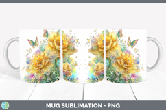 GorgeousFlowers 02 Rainbow Summer Mug Wrap design.