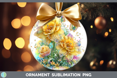 GorgeousFlowers 02 Rainbow Summer Ornament design.