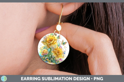 GorgeousFlowers 02 Rainbow Summer Round Earrings design.