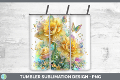 GorgeousFlowers 02 Rainbow Summer Tumbler design.