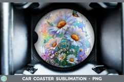 GorgeousFlowers 02 Rainbow Summer Car Coaster design.