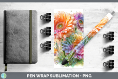 GorgeousFlowers 02 Rainbow Summer Pen Wrap design.
