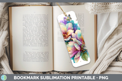 GorgeousFlowers 02 Rainbow Summer Bookmark design.