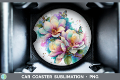 GorgeousFlowers 02 Rainbow Summer Car Coaster design.