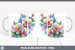 GorgeousFlowers 02 Rainbow Summer Mug Wrap design.