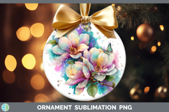 GorgeousFlowers 02 Rainbow Summer Ornament design.