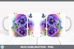 GorgeousFlowers 02 Rainbow Summer Mug Wrap design.