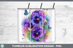 GorgeousFlowers 02 Rainbow Summer Tumbler design.