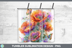 GorgeousFlowers 02 Rainbow Summer Tumbler design.