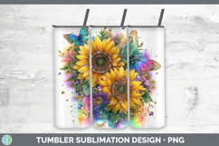 GorgeousFlowers 02 Rainbow Summer Tumbler design.