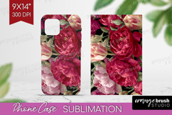 Floral Phone Case PNG - Sping Flowers Case PNG Sublimation Product Image 1