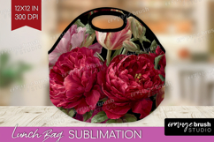 Floral Lunch Bag - Sping Flowers Lunch Bug PNG Sublimation Product Image 1