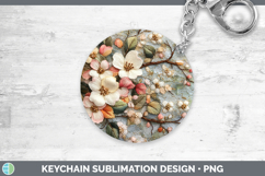 GorgeousFlowers 03 Embroider Keychain design.
