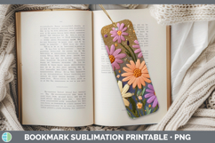 GorgeousFlowers 03 Embroider Bookmark design.