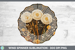 GorgeousFlowers 03 Embroider Wind Spinner design.