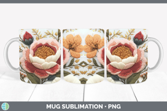 GorgeousFlowers 03 Embroider Mug Wrap design.