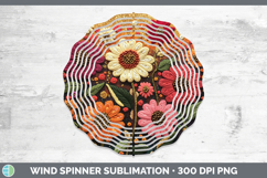 GorgeousFlowers 03 Embroider Wind Spinner design.