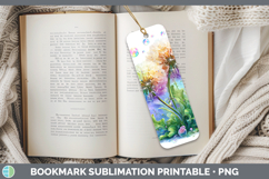 GorgeousFlowers 03 Rainbow Summer Bookmark design.