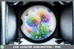 GorgeousFlowers 03 Rainbow Summer Car Coaster design.