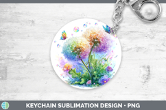 GorgeousFlowers 03 Rainbow Summer Keychain design.