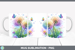 GorgeousFlowers 03 Rainbow Summer Mug Wrap design.