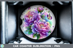 GorgeousFlowers 03 Rainbow Summer Car Coaster design.