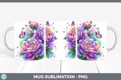 GorgeousFlowers 03 Rainbow Summer Mug Wrap design.