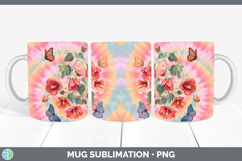 GorgeousFlowers 03 Tie Dye Mug Wrap design.
