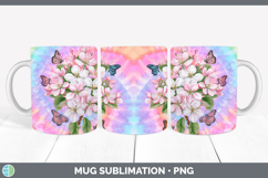 GorgeousFlowers 03 Tie Dye Mug Wrap design.