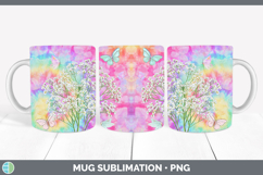 GorgeousFlowers 03 Tie Dye Mug Wrap design.