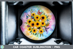 GorgeousFlowers 03 Tie Dye Car Coaster design.