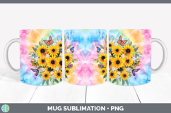 GorgeousFlowers 03 Tie Dye Mug Wrap design.