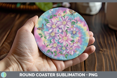 GorgeousFlowers 03 Tie Dye Round Coaster design.