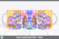 GorgeousFlowers 03 Tie Dye Mug Wrap design.