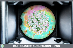 GorgeousFlowers 03 Tie Dye Car Coaster design.