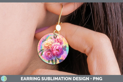 GorgeousFlowers 03 Tie Dye Round Earrings design.