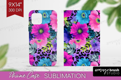 Floral Phone Case PNG - Sping Flowers Case PNG Sublimation Product Image 1