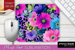Floral Mouse Pad Sublimation - Sping Flowers Mousepad PNG Product Image 1