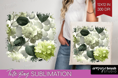 Floral Tote Bag - Sping Flowers Tote Bag PNG Sublimation Product Image 1