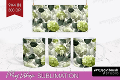 Floral Mug Wrap - Sping Flowers Mug PNG Sublimation Product Image 1